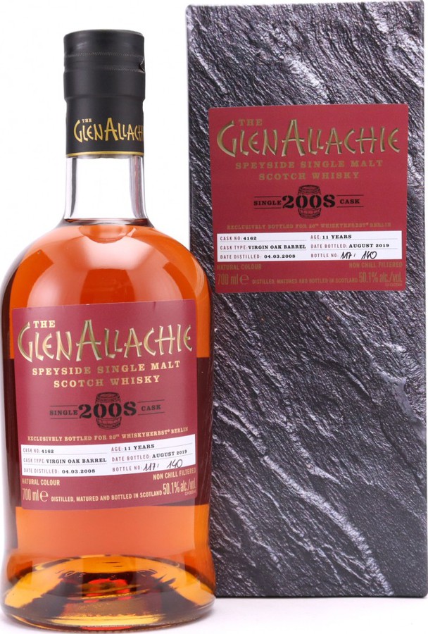 Glenallachie 2008 Single Cask Virgin Oak Barrel #4162 Whiskyherbst 2019 50.1% 700ml