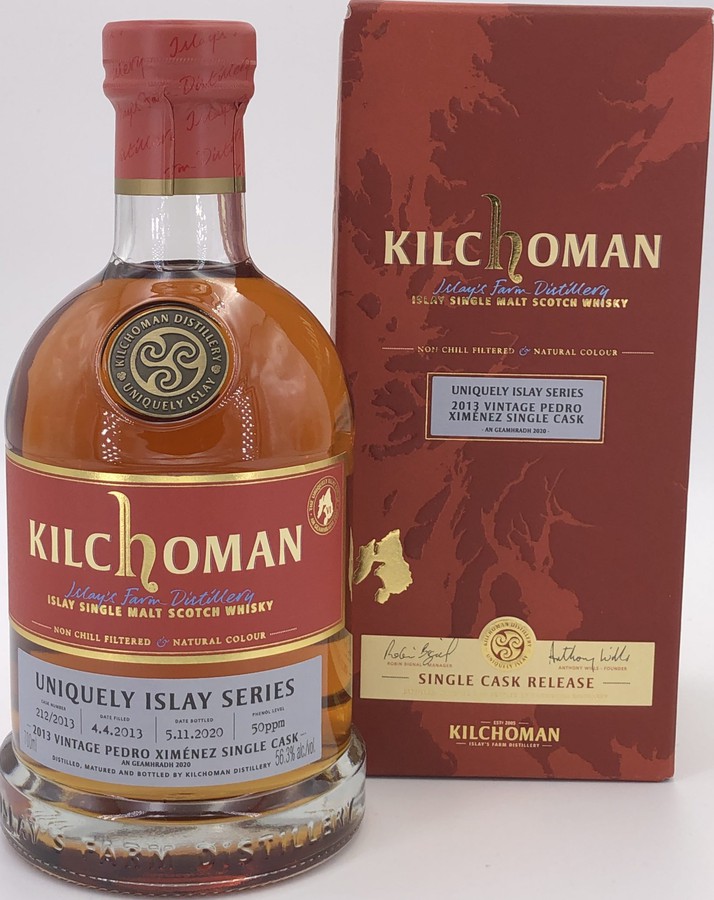 Kilchoman 2013 Pedro Ximenez Single Cask Finish 216/2013 Whisky.de Exclusive 55% 700ml