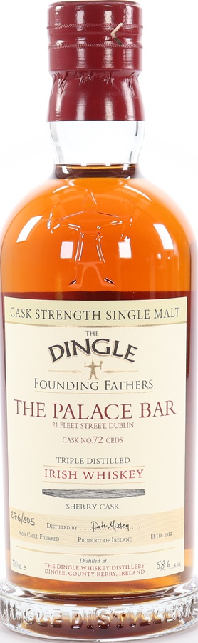 Dingle The Palace Bar Founding Fathers Bottling Sherry cask 72 CEDS 58.6% 700ml