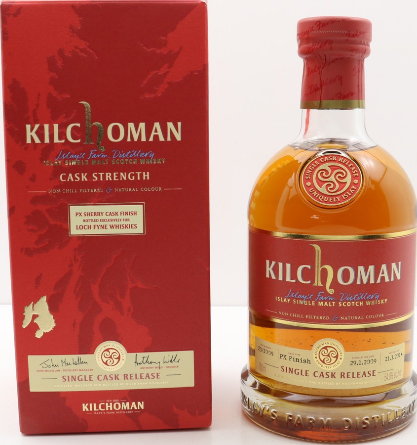 Kilchoman 2009 Single Cask Release 23/2009 Loch Fyne Whiskies 54.8% 700ml