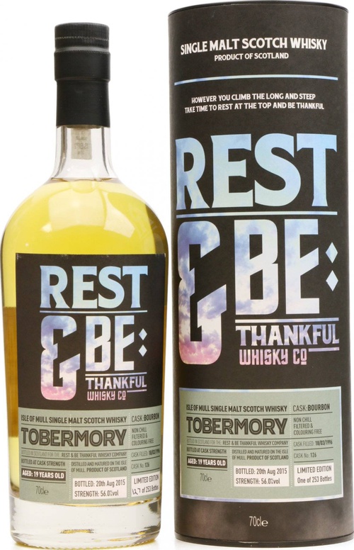 Tobermory 1996 RTBW Limited Edition Bourbon Cask #126 56% 700ml