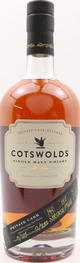Cotswolds Distillery 2015 Private Cask Release #140 62.2% 700ml