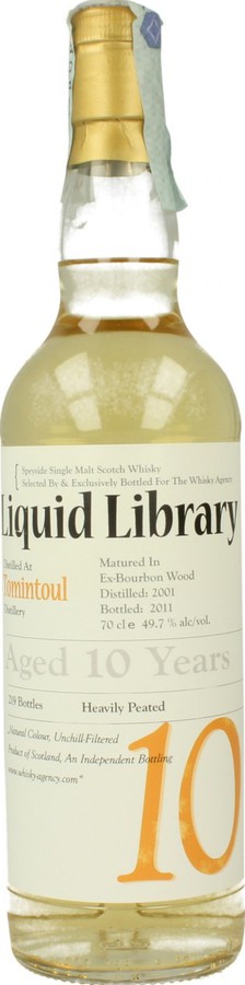 Tomintoul 2001 TWA Liquid Library Peated Ex-Bourbon Wood 49.7% 700ml