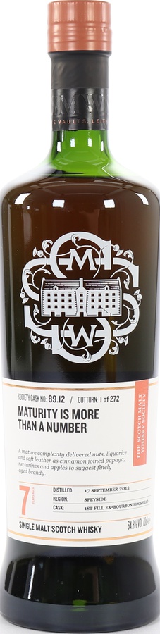Tomintoul 2012 SMWS 89.12 Maturity is more than a number 1st Fill Ex-Bourbon Hogshead 64.8% 700ml