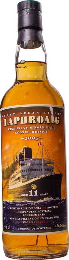 Laphroaig 2005 JW Great Ocean Liners Bourbon Cask #0203 Whiskyschiff Zurich 2016 56.6% 700ml