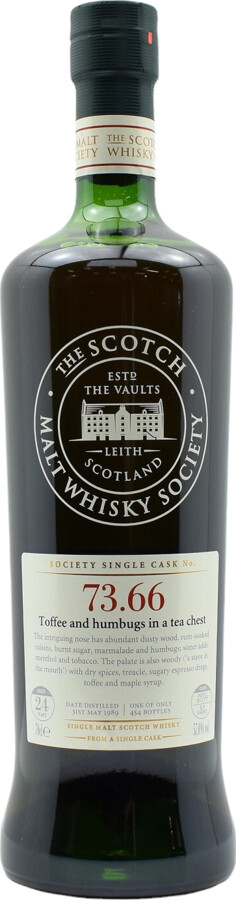 Aultmore 1989 SMWS 73.66 Toffee and humbugs in a tea chest 24yo Refill Ex-Sherry Butt 57% 700ml