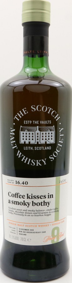 Glenturret 2009 SMWS 16.40 Coffee kisses in A smoky bothy 61.1% 700ml