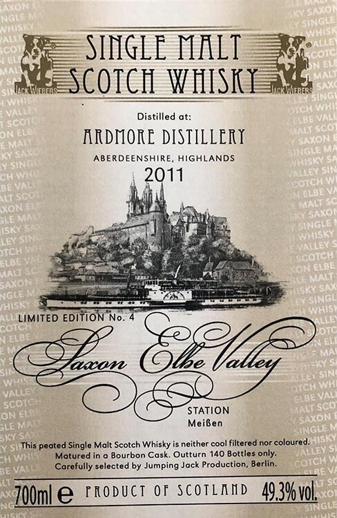 Ardmore 2011 JW Saxon Elbe Valley Limited Edition #4 49.3% 700ml