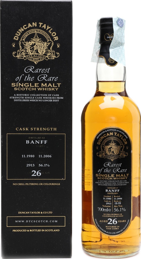 Banff 1980 DT Rarest of the Rare Oak cask #2913 56.1% 700ml