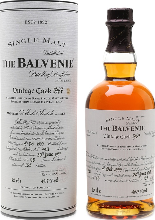 Balvenie 1967 Vintage Cask #9909 49.7% 700ml
