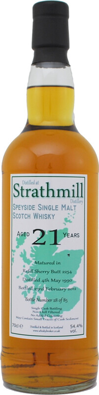 Strathmill 1990 WhB Refill Sherry Butt #2254 54.4% 700ml