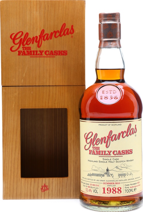 Glenfarclas 1988 The Family Casks Release S14 Refill Sherry Butt #434 53.4% 700ml