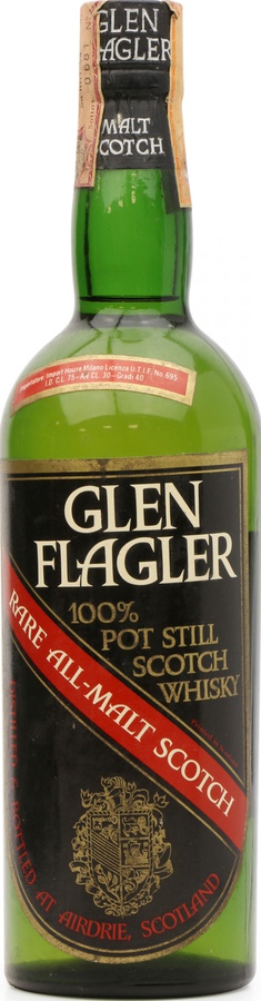 Glen Flagler Rare All-Malt Scotch 100% Pot Still Scotch Whisky 40% 750ml
