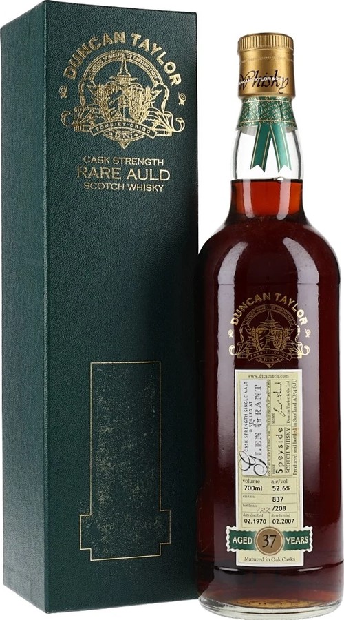 Glen Grant 1970 DT Rare Auld Sherry Cask #837 52.6% 700ml