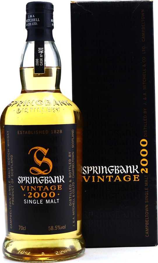 Springbank 2000 Vintage for Jon Bertelsen #401 58.5% 700ml