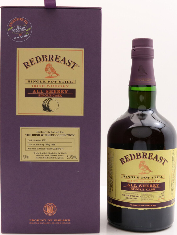 Redbreast 1998 All Sherry Single Cask #43231 The Irish Whisky Collection 57.7% 700ml