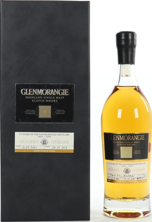 Glenmorangie 2001 175 years of the Glenmorangie Distillery 1843 2018 First Fill Bourbon Cask 53.1% 700ml