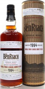 BenRiach 1994 Peated Limited Release 1994 Pedro Ximenez Sherry Puncheon #7179 51.9% 750ml