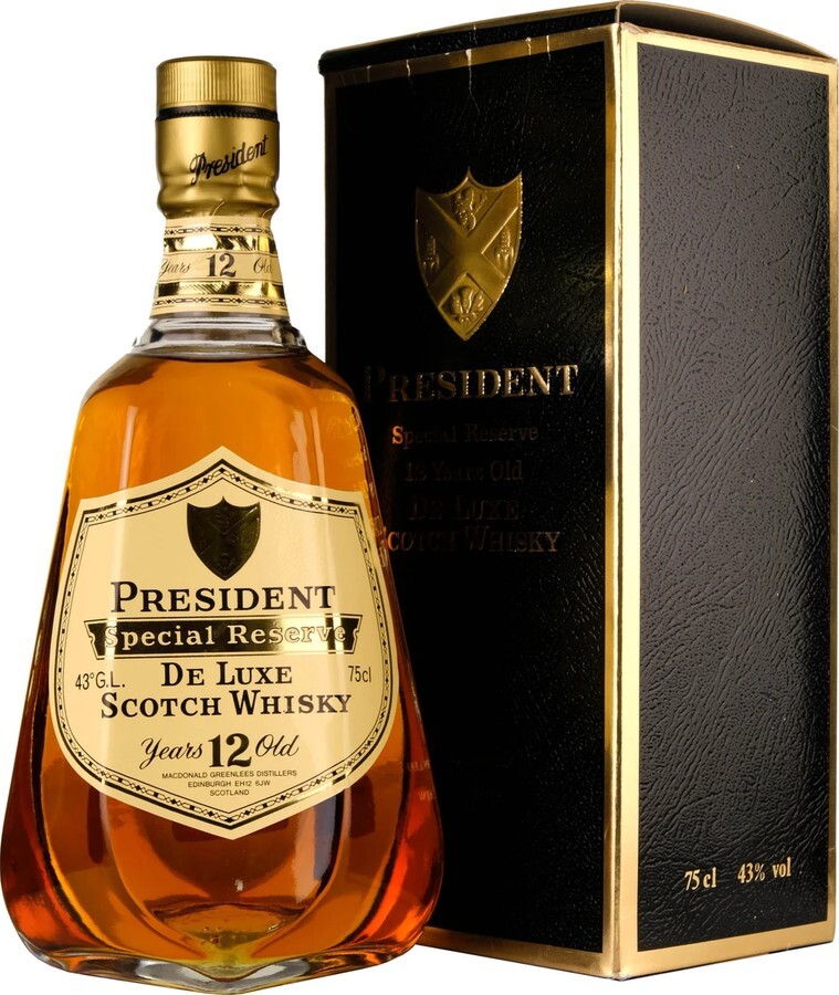 President 12yo Special Reserve De Luxe Scotch Whisky 43% 750ml