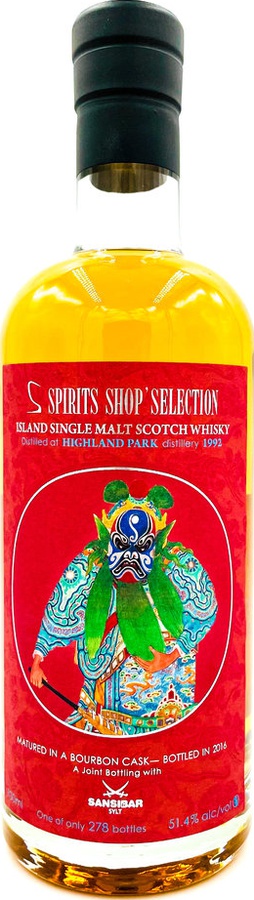 Highland Park 1992 Sb Spirits Shop Selection Bourbon Cask 51.4% 700ml