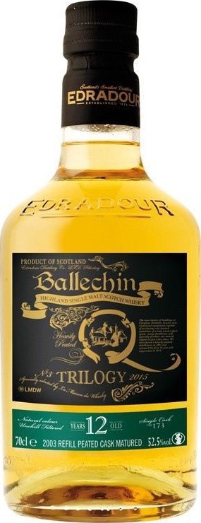 Ballechin 2003 The Trilogy #3 Refill Peated Cask #173 LMDW 52.5% 700ml