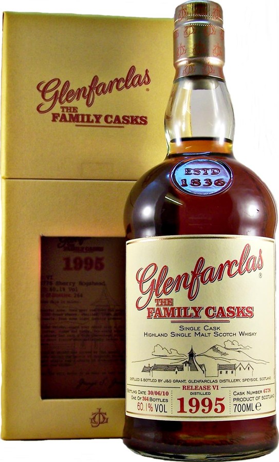 Glenfarclas 1995 The Family Casks Release VI First Fill Sherry Hogshead #6778 60.1% 700ml