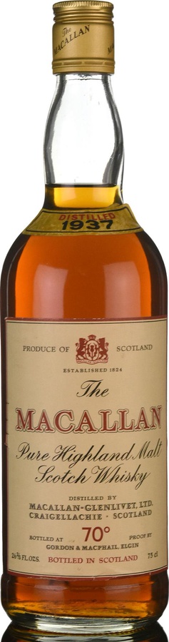 Macallan 1937 GM Pure Highland Malt Scotch Whisky 40% 750ml