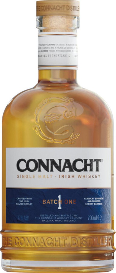 Connacht Single Malt Irish Whisky Batch One 47% 700ml