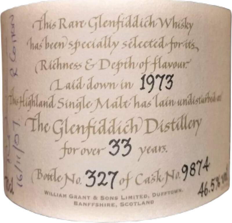 Glenfiddich 1973 Vintage Reserve Spanish Oak Sherry Cask #9875 46.5% 700ml