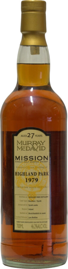 Highland Park 1979 MM Mission Gold Series 27yo Bourbon Syrah Casks Finish 46.2% 700ml
