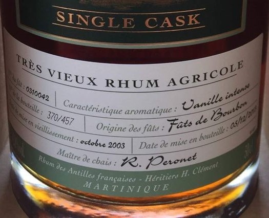 Clement 2003 Single Cask Vannile Intense Futs de Bourbon 42.8% 500ml