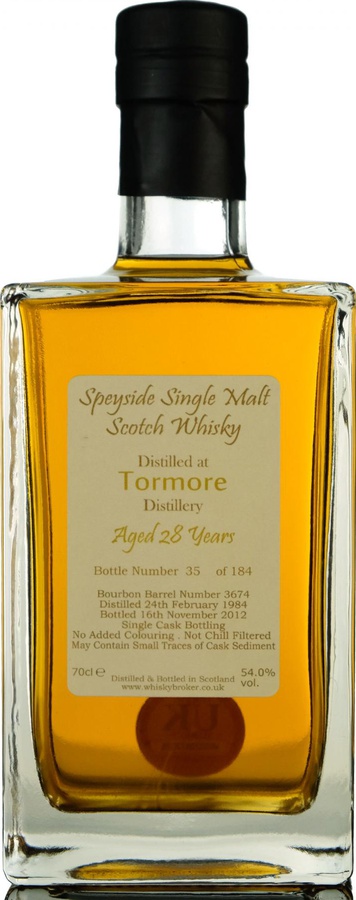 Tormore 1984 WhB Bourbon Barrel #3674 54% 700ml