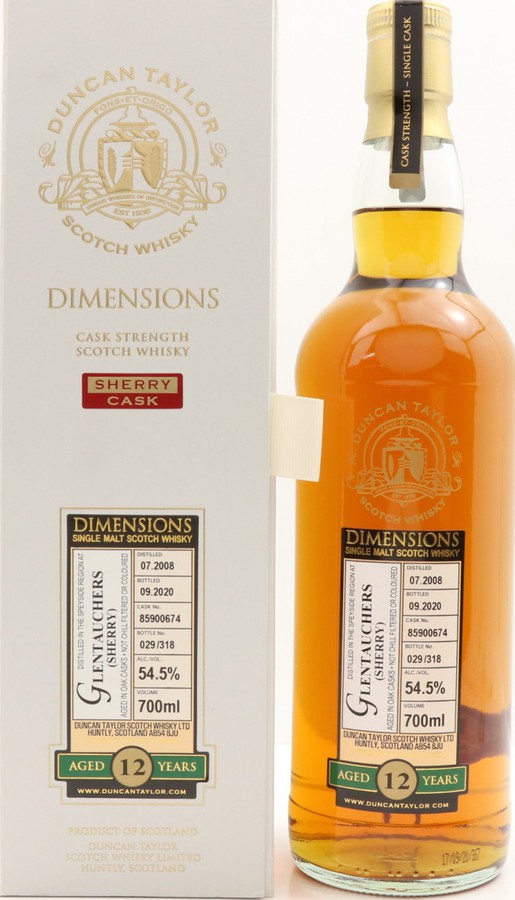 Glentauchers 2008 DT Dimensions Sherry #85900674 54.5% 700ml