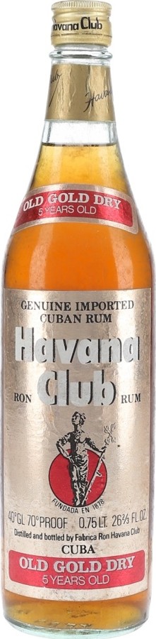 Havana Club Old Gold Dry 5yo 40% 750ml