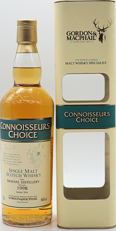 Braeval 1998 GM Connoisseurs Choice Refill American Hogsheads 46% 700ml