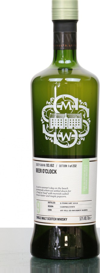 Glen Scotia 2012 SMWS 93.162 Beer o'clock 1st Fill Ex-Bourbon Barrel 57.1% 700ml