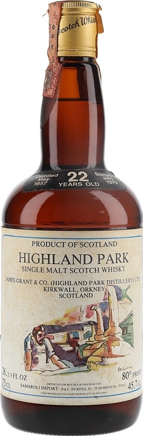 Highland Park 1957 CA Dumpy Bottle Samaroli 45.7% 750ml