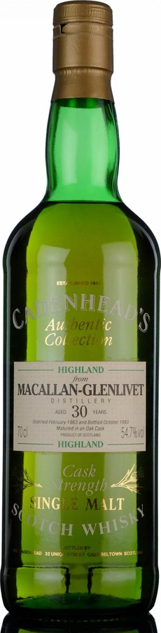 Macallan 1963 CA Authentic Collection Oak Cask 54.7% 700ml