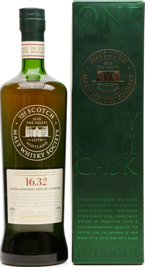 Glenturret 2001 SMWS 16.32 Leather armchairs and old wardrobes Refill Port Pipe 57.2% 700ml