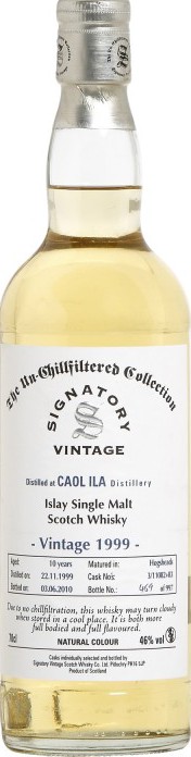Caol Ila 1999 SV The Un-Chillfiltered Collection 3/11082 + 83 46% 700ml