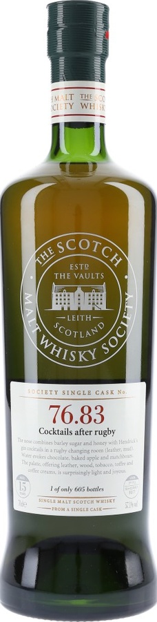 Mortlach 1995 SMWS 76.83 Cocktails after rugby First-fill Ex-sherry Butt 57.1% 700ml