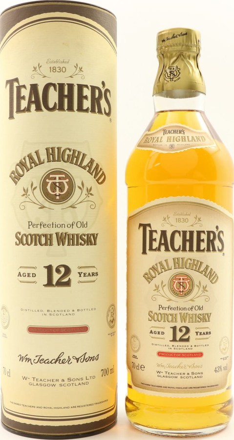 Teacher's 12yo Royal Highland Perfection of Old Scotch Whisky 43% 700ml