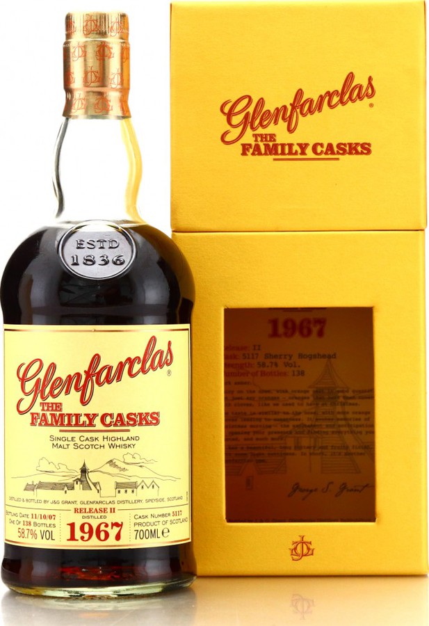 Glenfarclas 1967 The Family Casks Release II Sherry Hogshead #5117 58.7% 700ml