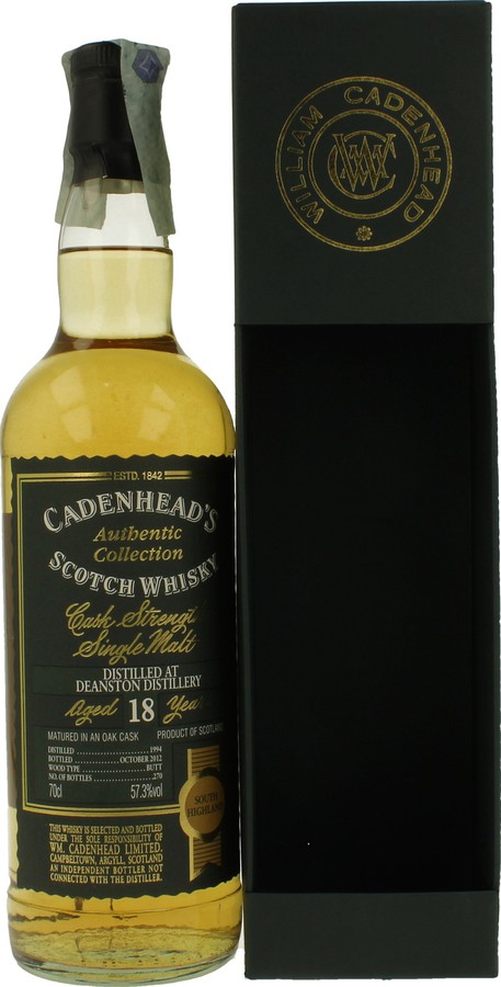 Deanston 1994 CA Authentic Collection Butt 57.3% 700ml