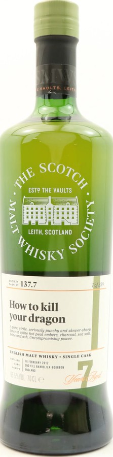 The English Whisky 2012 SMWS 137.7 How to killyo ur dragon 2nd Fill Ex-Bourbon Barrel 65.5% 700ml
