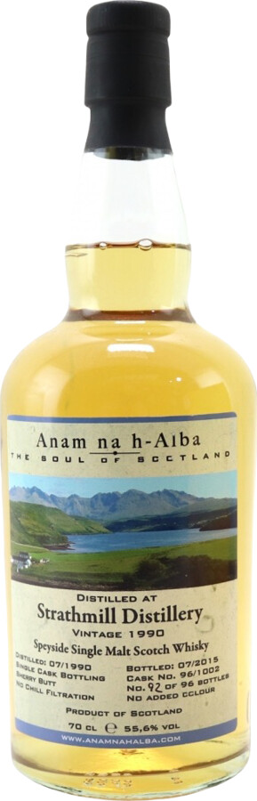 Strathmill 1990 ANHA The Soul of Scotland Sherry Butt 96/1002 55.6% 700ml
