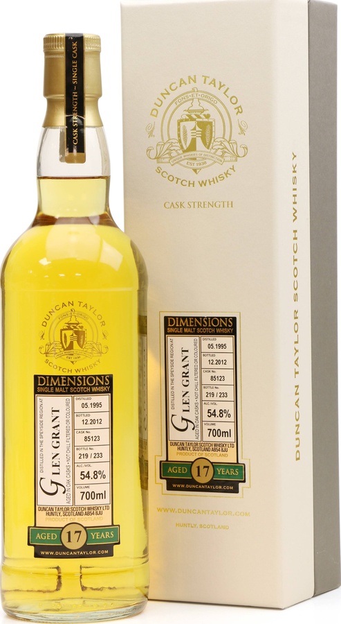 Glen Grant 1995 DT Dimensions #85123 54.8% 700ml