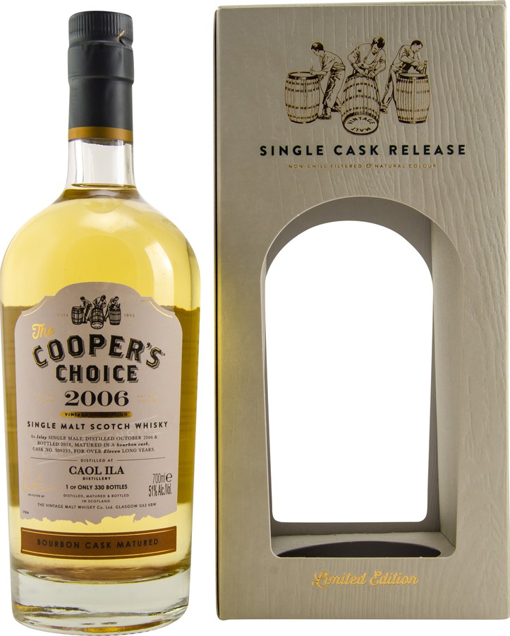 Caol Ila 2006 VM The Cooper's Choice Ex-bourbon cask #309235 51% 700ml