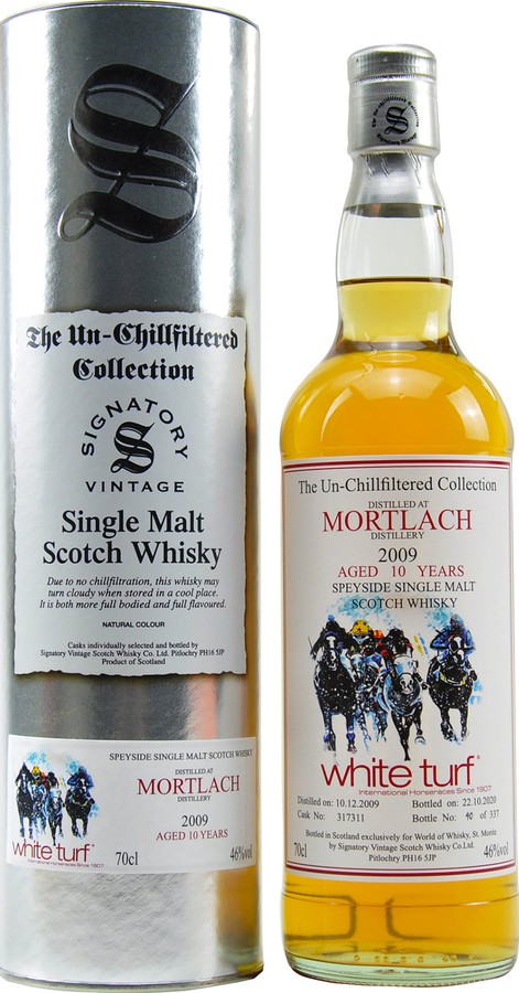 Mortlach 2009 SV The Un-Chillfiltered Collection #317311 World of Whisky St. Moritz 46% 700ml
