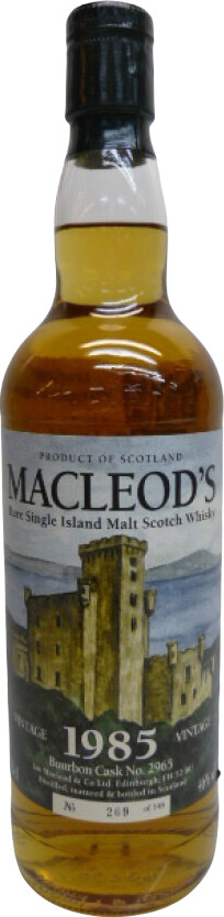 Macleod's 1985 IM Vintage Rare Single Island Malt 18yo Bourbon #2965 46% 700ml